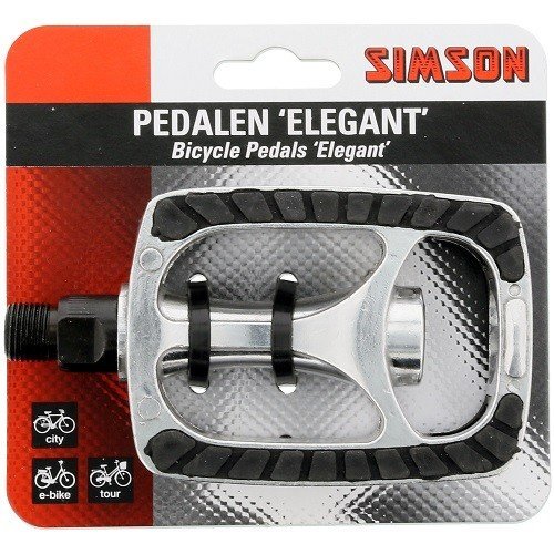 Simson pedalen Elegant Zilver|Zwart
