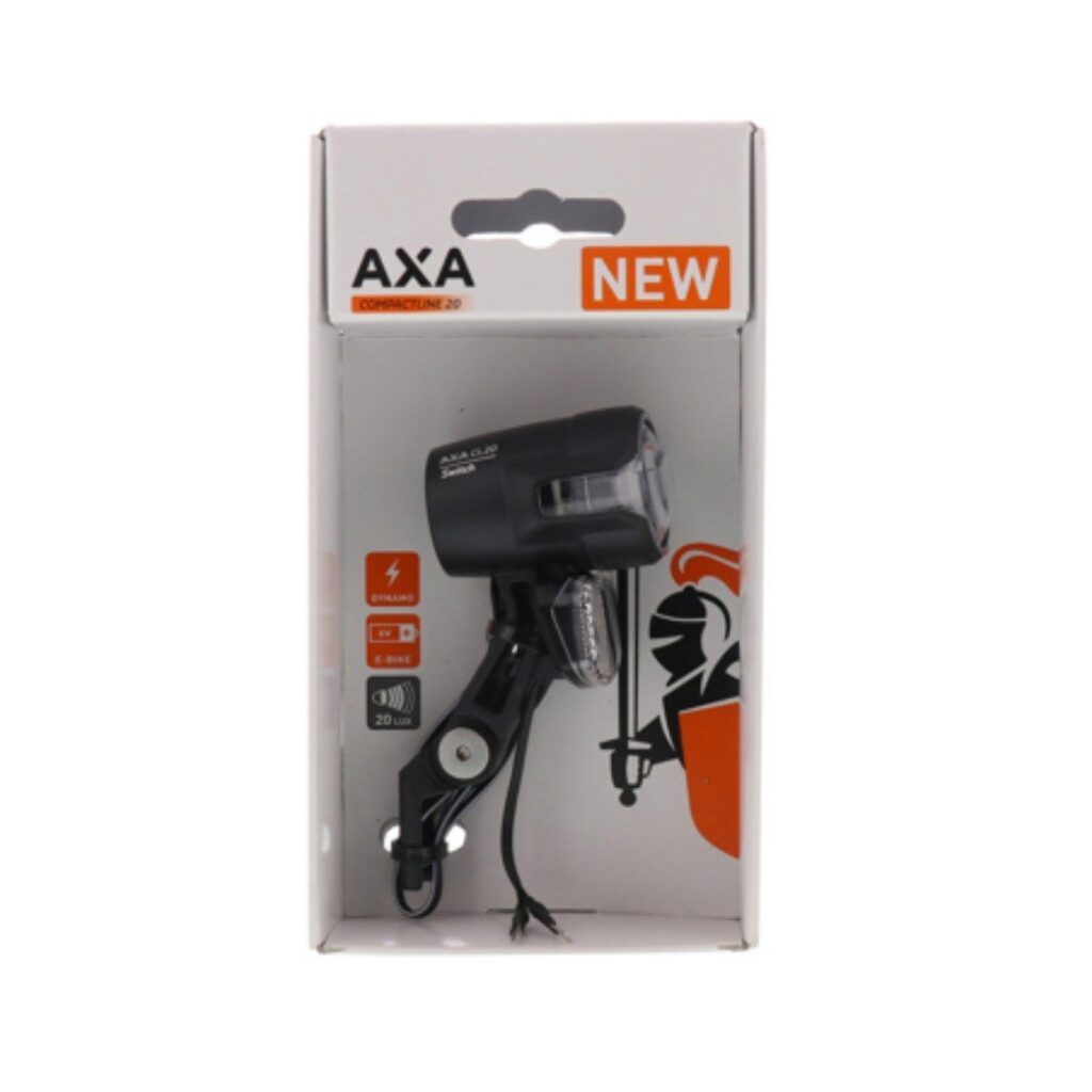 Axa koplamp Compactline E-bike 6-12v 20 lux Black