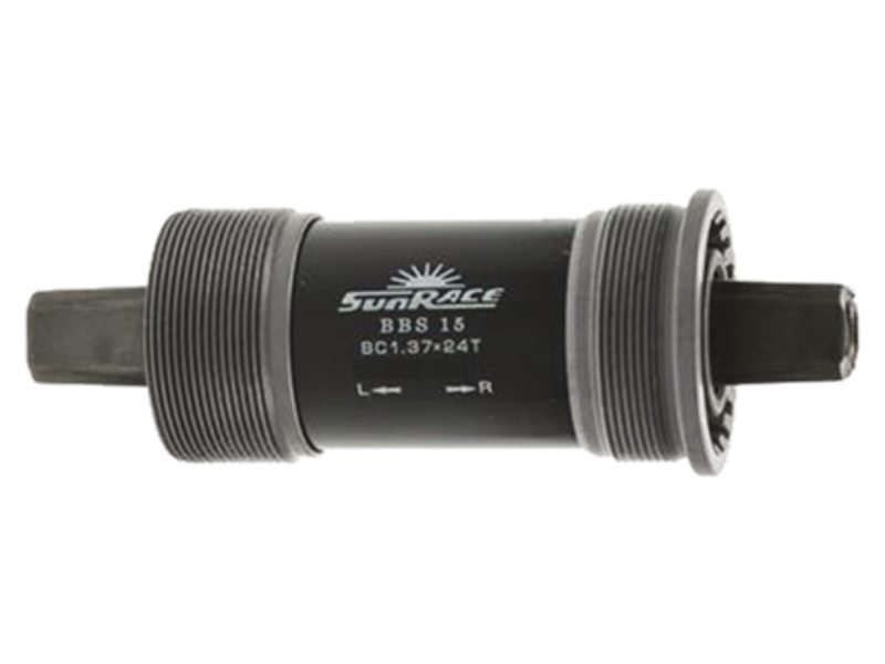 Sunrace trapas 68/127mm BSA staal Zwart