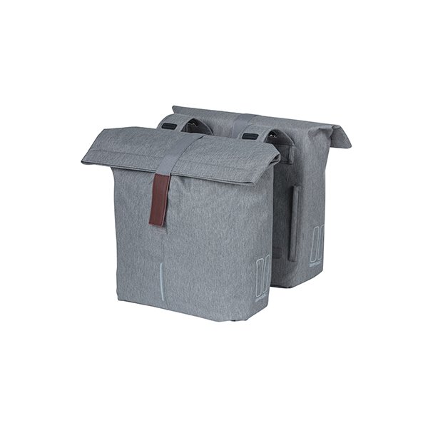 Basil fietstas dubbel City 28-32L Grey Melee