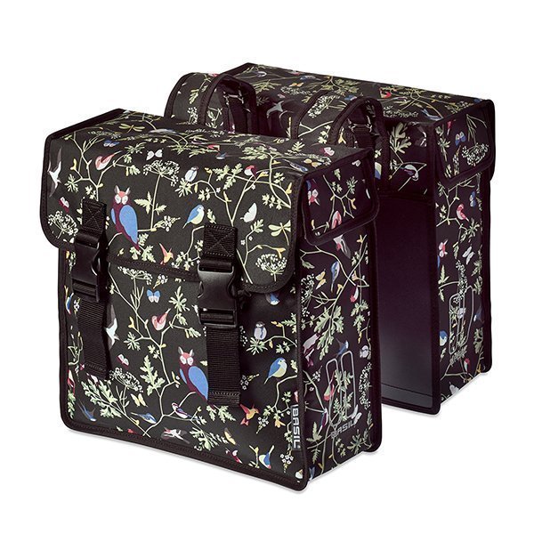 Basil fietstas dubbel Wanderlust zwart 35L Charcoal
