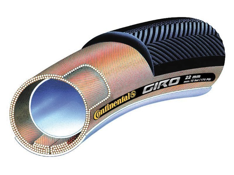 Continental btb Giro Tube 700 x 22 zw/lever BLACK-TRANSPARENT