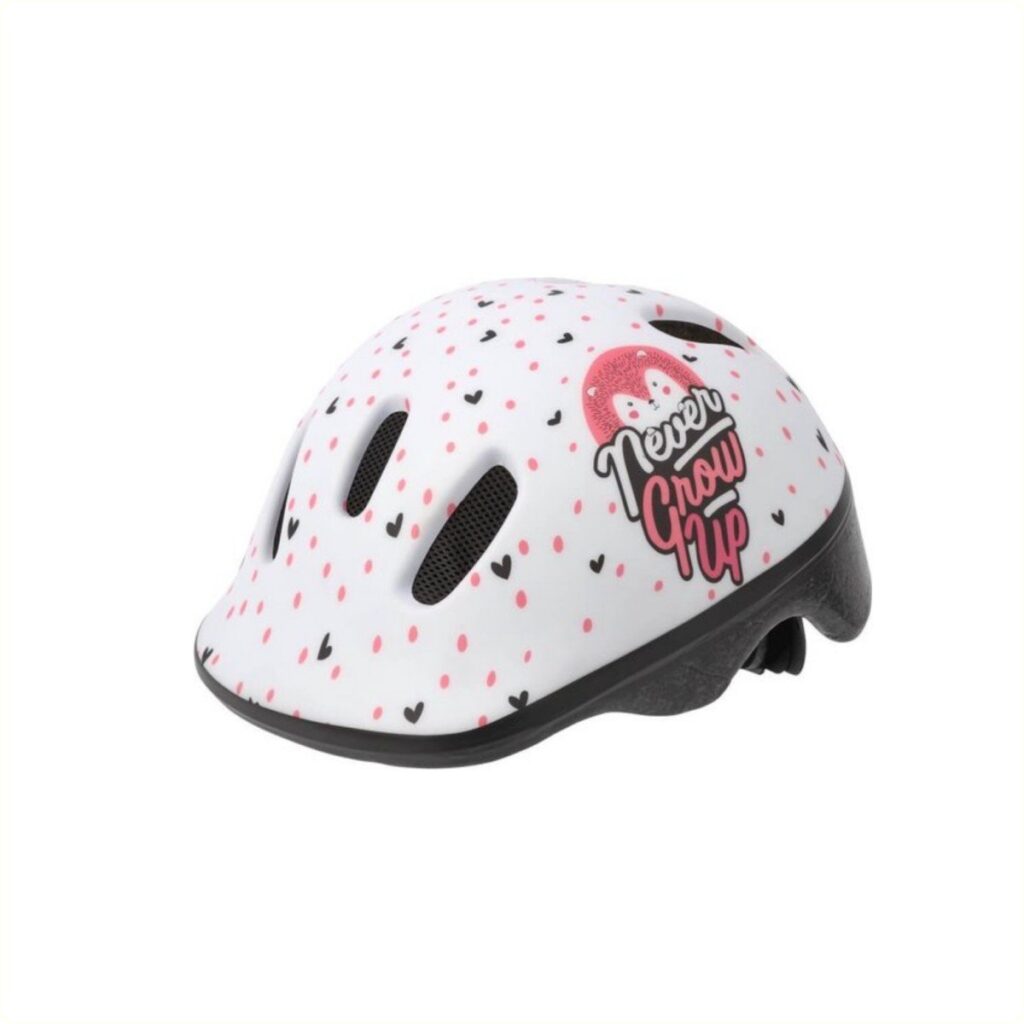 Polisport helm hoggy 44-48cm wit Roze|Wit
