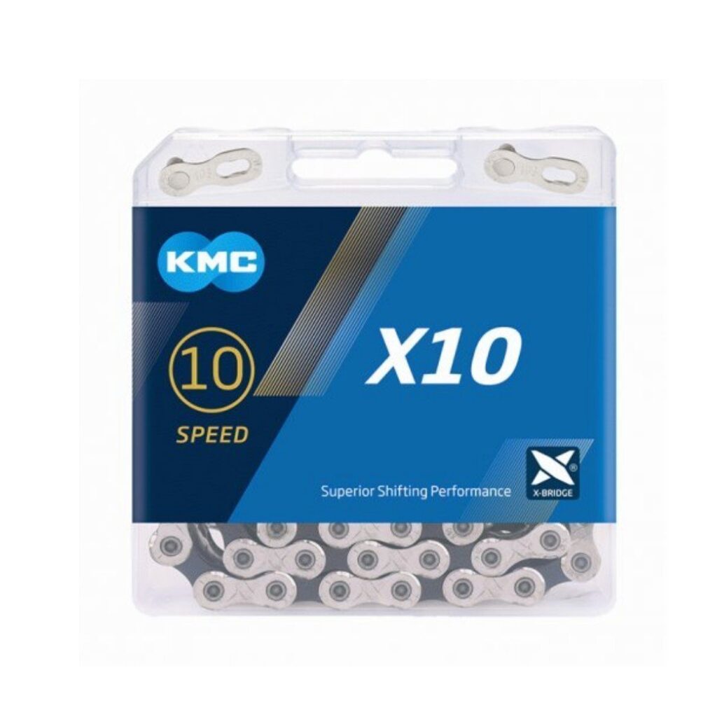 Kmc ketting X10 silver/black 114s Zilver