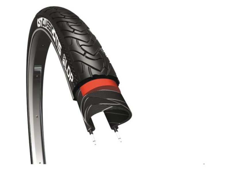 Cst btb Otis 28 x 1 1/4 zw refl Zwart