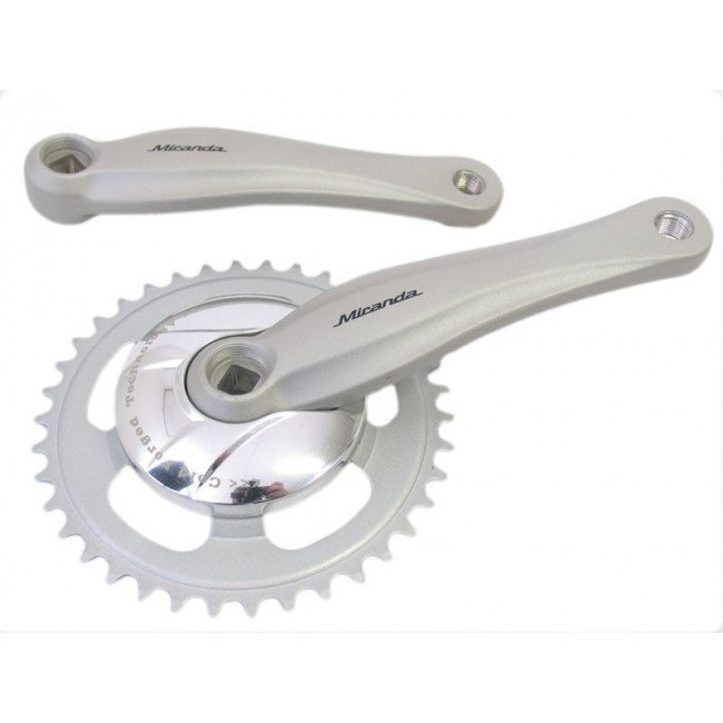 Miranda crankstel 38t Beta (Gazelle) Zilver