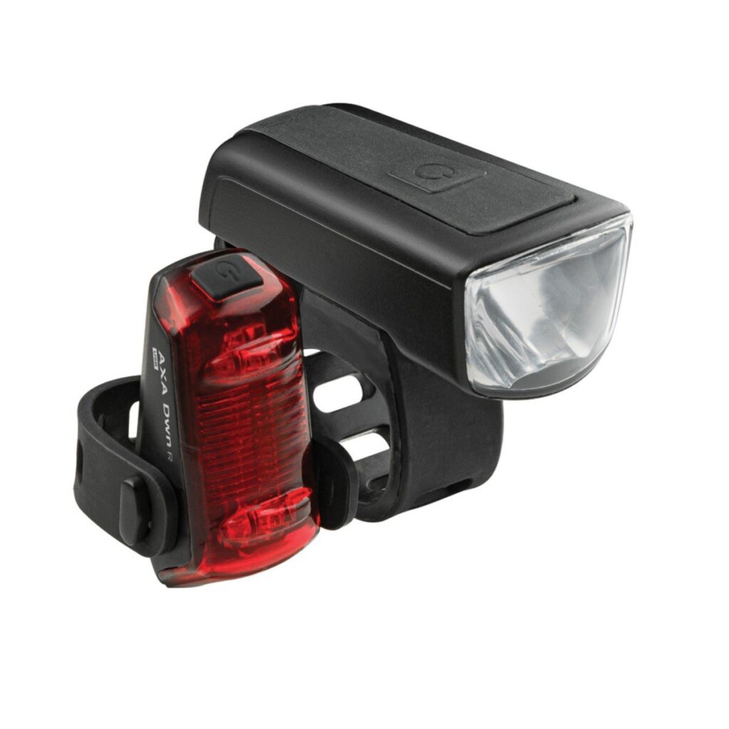 Axa verlichtingsset DWN 50 usb 50 lux Zwart