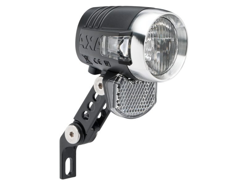 Axa koplamp Blueline E-bike 6v 50 lux zwart Zilver|Zwart