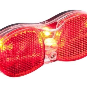 Axa achterlicht City batterij 80mm Rood|Zwart