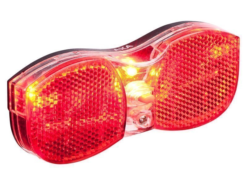 Axa achterlicht City batterij 80mm Rood|Zwart