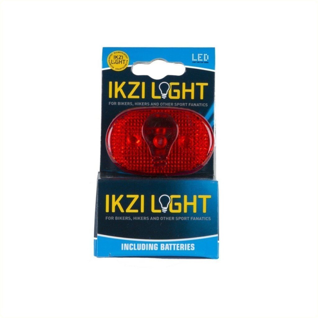 Ikzi Light achterlicht ovaal 3 led batterij zadelp Rood