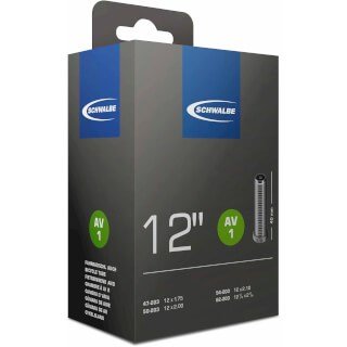 Schwalbe bnb AV1 12 x 1.75 – 12 1/2 x 2 1/4 av 40m Zwart
