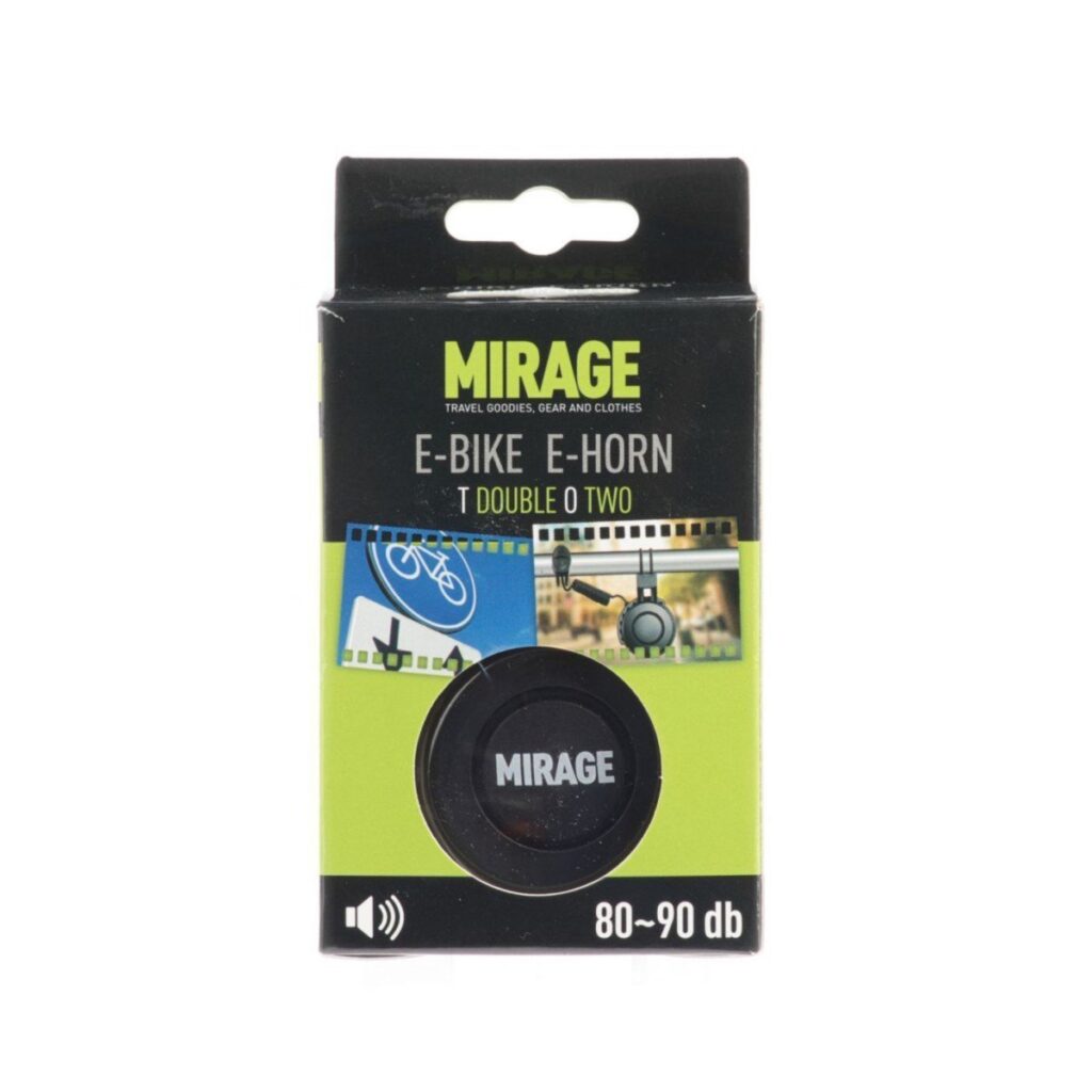 Mirage E-bike hoorn 80/90dB, USB oplaadbaar Zwart