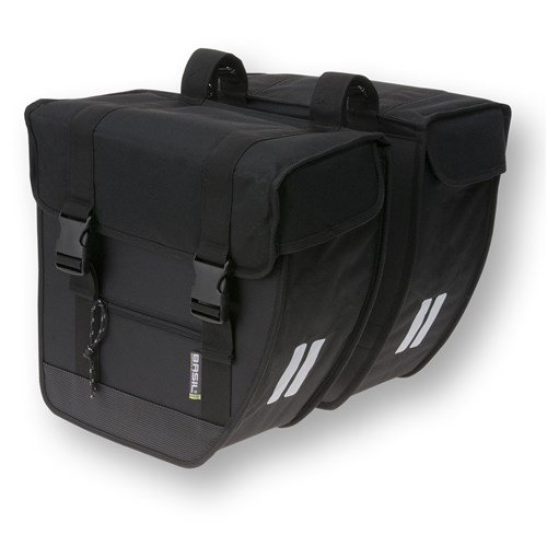 Basil fietstas dubbel Tour 26L Zwart
