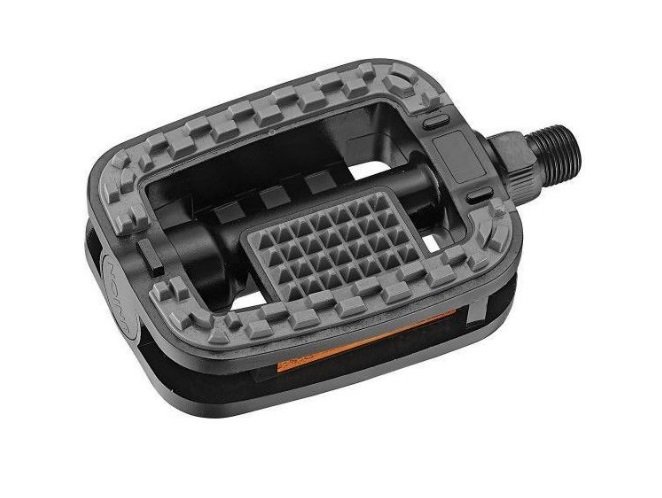 Union pedalen 807 anti-slip zwart grijze inleg op Zwart/Grijs