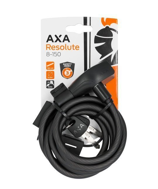 Axa Kabelslot Resolute 8/150 Matt Schwarz