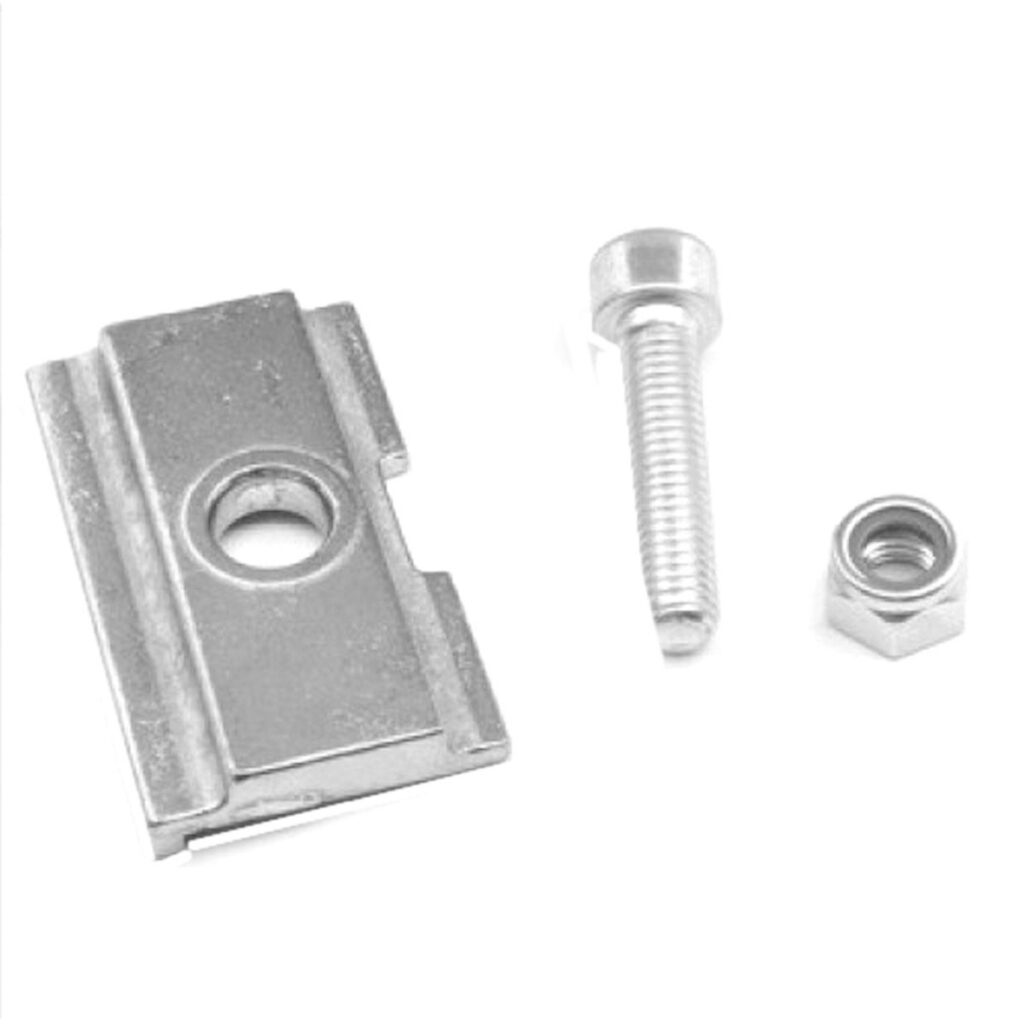 Esge adapterplaat smal/breed Zilver
