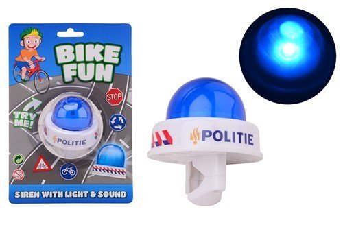 Bike Fun Politie sirene Wit/Blauw