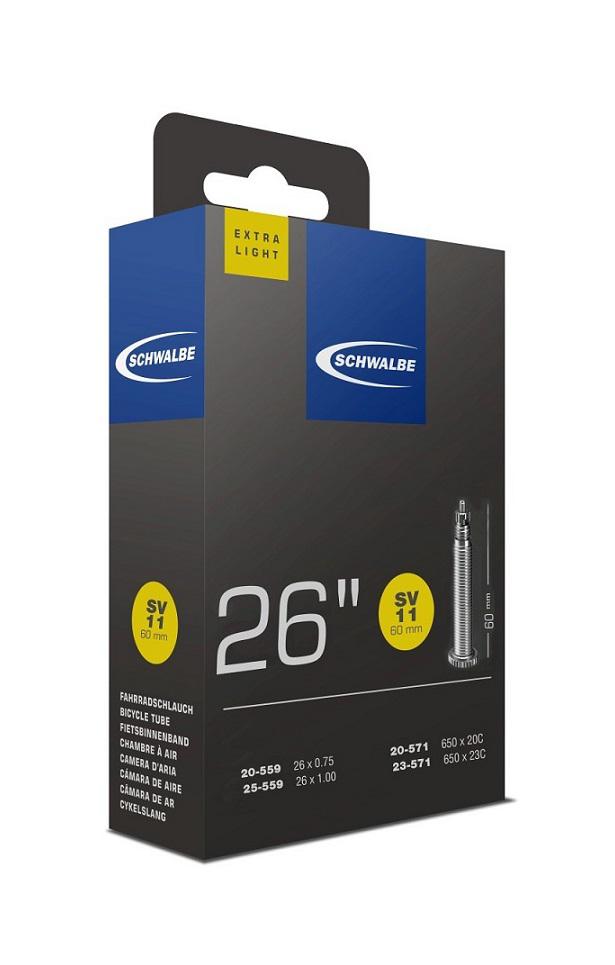 Schwalbe bnb SV11 Extra Light 26 x 3/4 – 1.00 fv 6 BLACK
