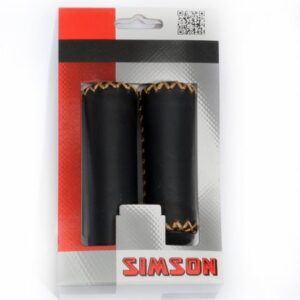 Simson handvatten leer kort/lang zwart