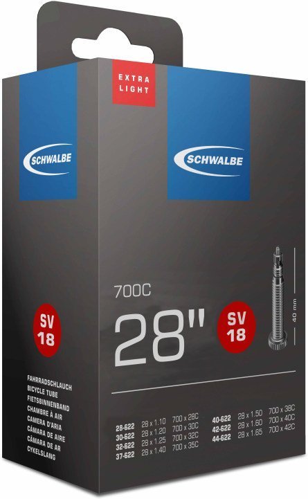 Schwalbe bnb SV18 Extra Light 28 x 1.10 – 1.65 fv BLACK