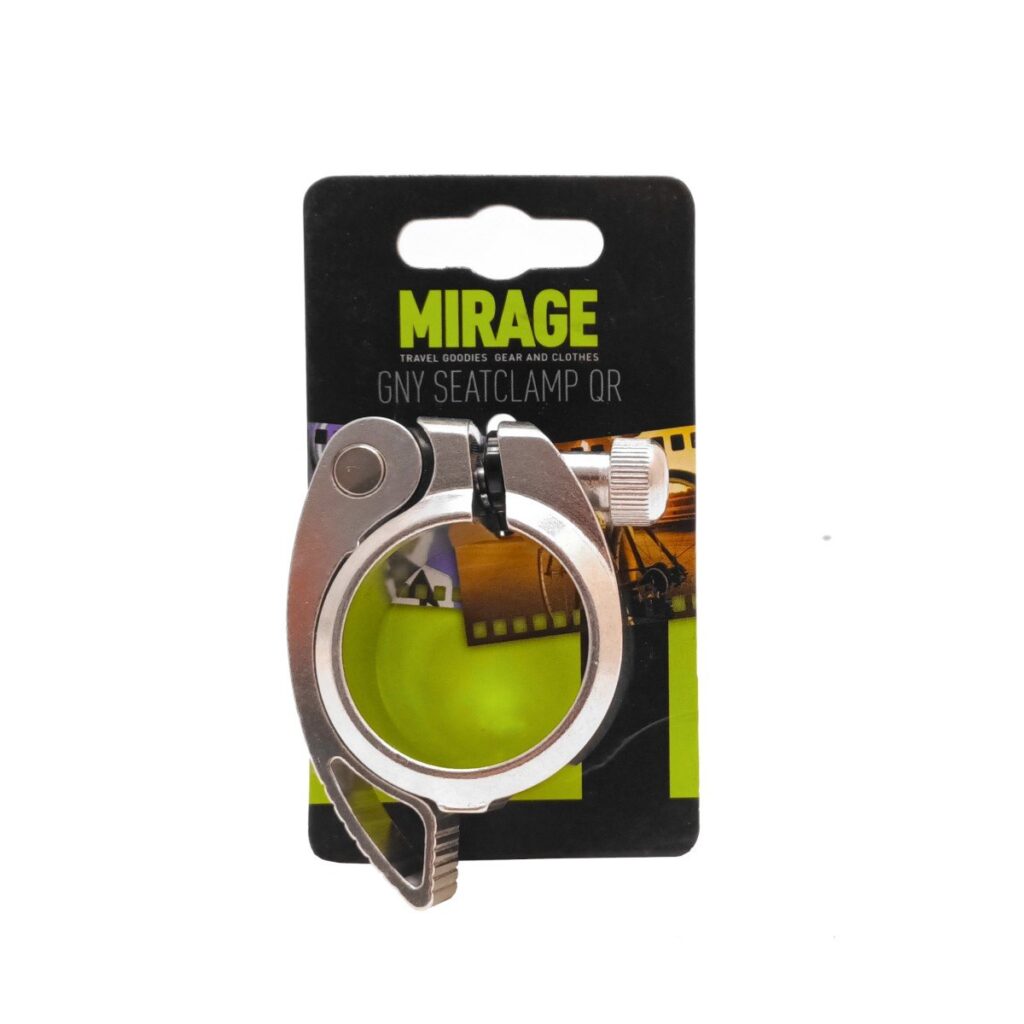 Mirage zadelpenklem met snelspanner 38.5mm zilver