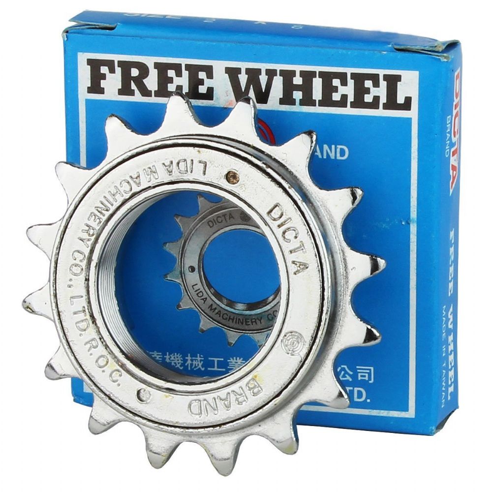 Vinty freewheel enkel 19 t Zilver