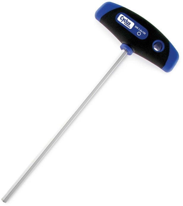 Cyclus inbussleutel T 4mm lengte 150mm Blauw/Zilver/Zwart