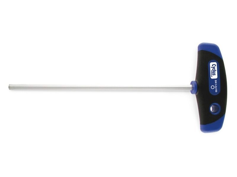 Cyclus inbussleutel T 6mm lengte 350mm Blauw|Zilver|Zwart