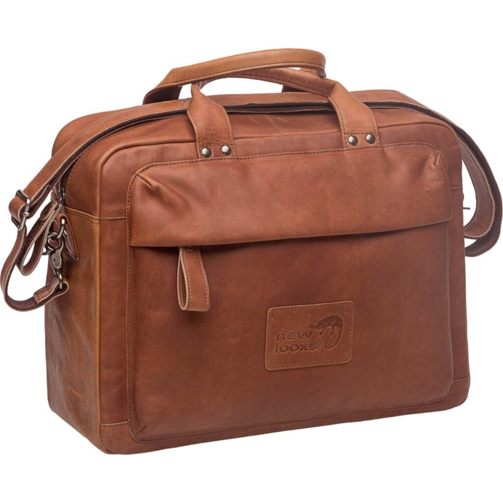 New Looxs schoudertas Orlando leer Cognac