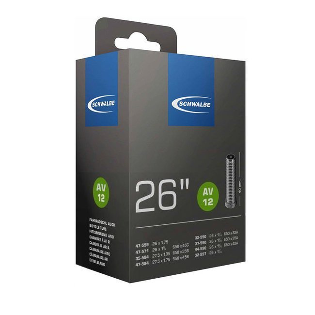 Schwalbe bnb AV12 26 x 1 1/4 – 27.5 x 1.75 av 40mm BLACK
