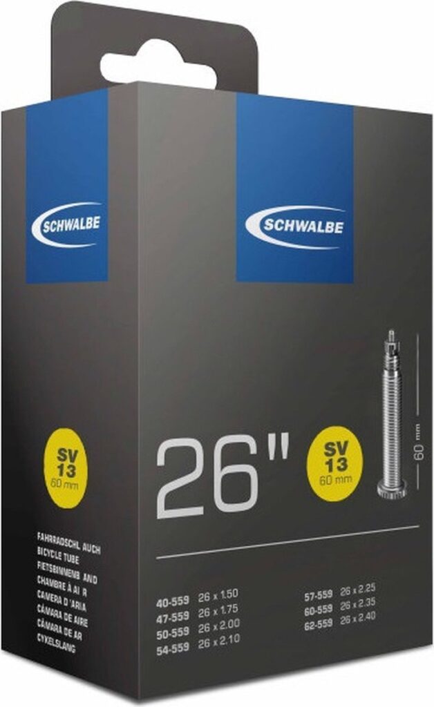 Schwalbe bnb SV13 26 x 1.50 – 2.40 fv 60mm BLACK