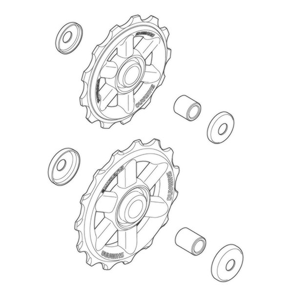 Shimano derailleurwiel set RD-M310 Zwart