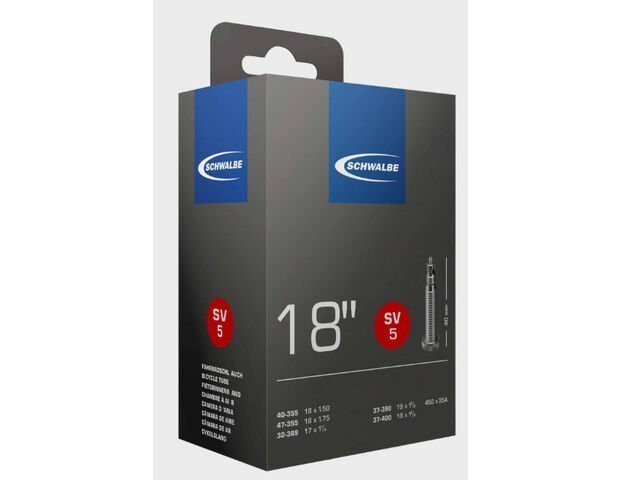 Schwalbe bnb SV5 17 x 1 1/4 – 18 x 1.75 fv 40mm Zwart