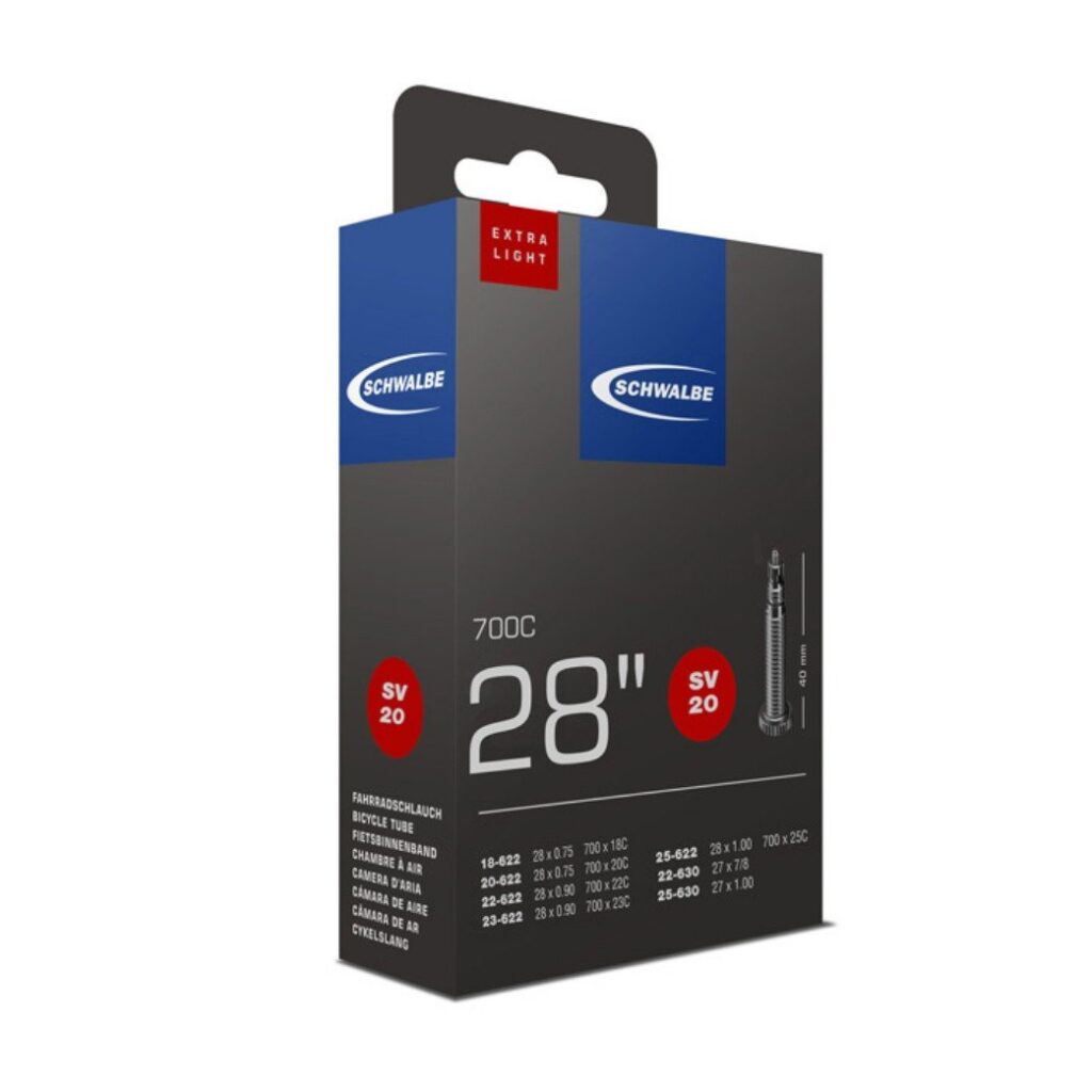 Schwalbe bnb SV20 Extra Light 28 x 0.75 – 1.00 fv BLACK