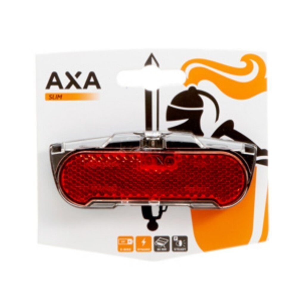 Axa achterlicht Slim steady dynamo 80mm Rood|Zwart