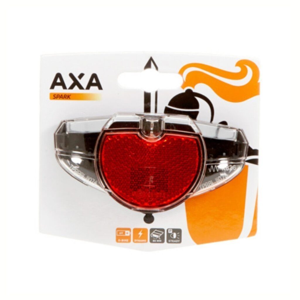 Axa achterlicht Spark steady dynamo 50/80mm Rood