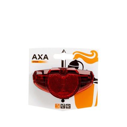 Axa achterlicht Spark batterij 50/80mm Rood