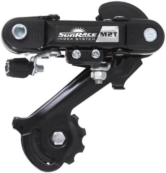 Sunrace achter derailleur ATB zonder haak Rood|Zwart