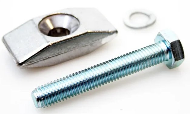 Esge standaard bovenplaat+bout Zilver