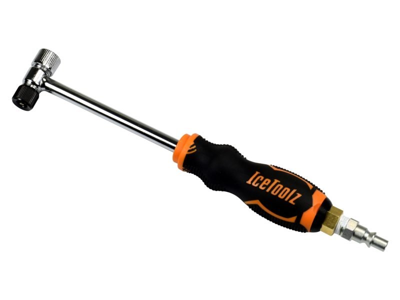 Icetoolz compessor handvat met snelkoppeling Zwart