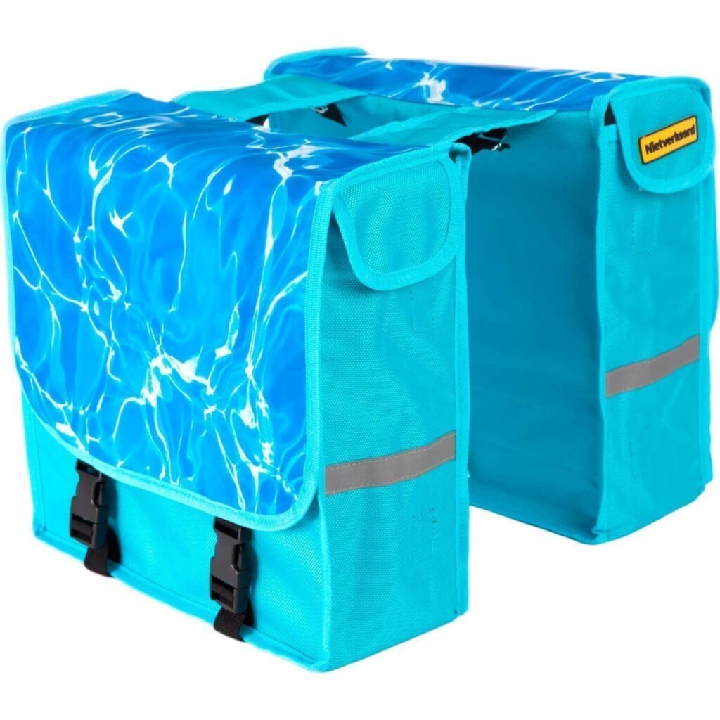 Niet Verkeerd NV dubb tas met water print Blauw