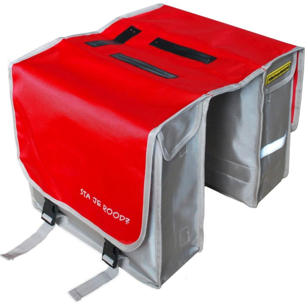 Niet Verkeerd NV dubb tas Basic nylon rd/grs Grijs – Rood
