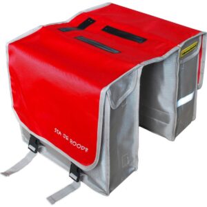 Niet Verkeerd NV dubb tas Basic nylon rd/grs Grijs - Rood