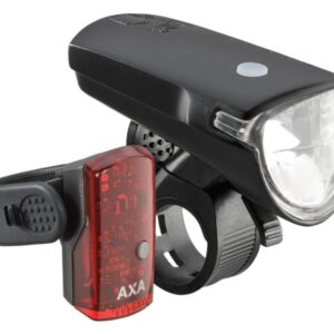 Axa verlichting set Greenline 40 Lux Usb Zwart