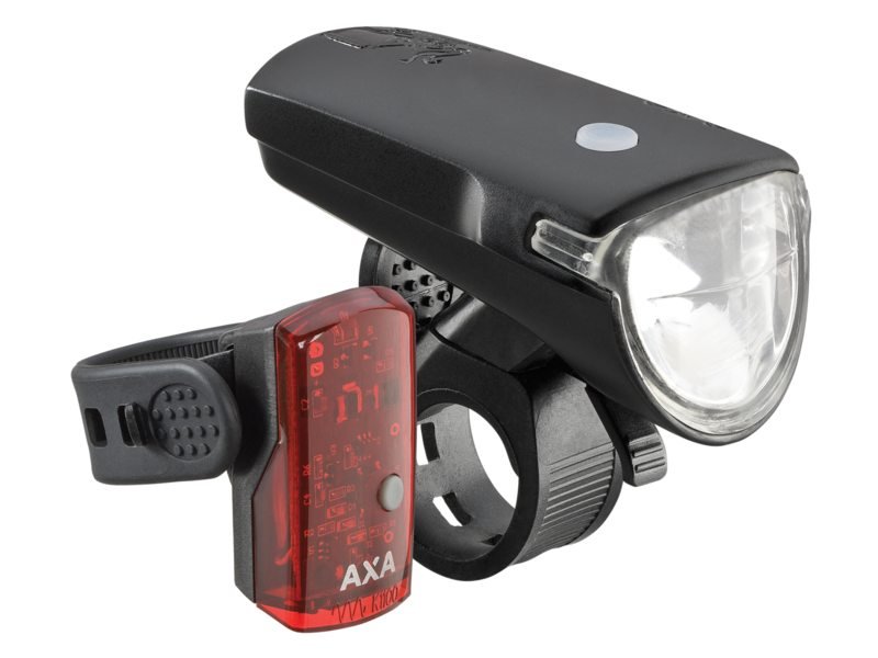 Axa verlichting set Greenline 40 Lux Usb Zwart