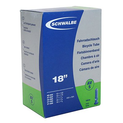 Schwalbe bnb AV5 17 x 1 1/4 – 18 x 1.75 av 40mm Zwart