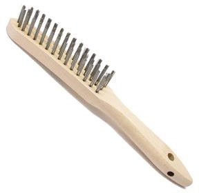 Cyclus staalborstel 3-rij Beige