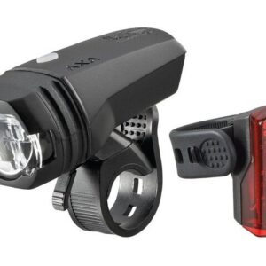 Axa verlichting set Greenline usb 50 lux Zwart