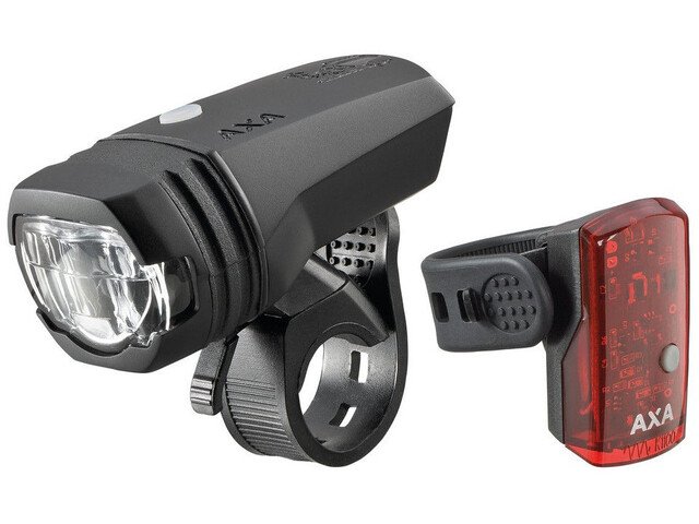 Axa verlichting set Greenline usb 50 lux Zwart